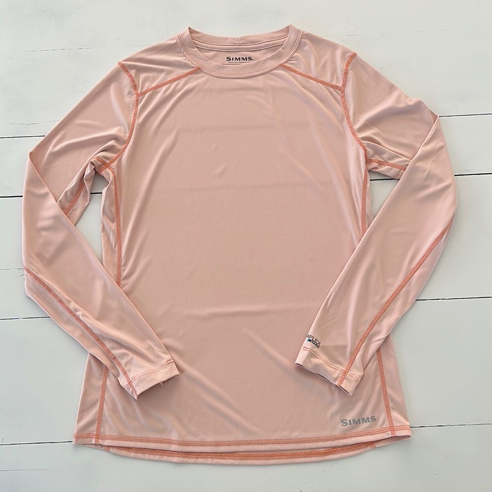 SIMMS SOLARFLEX UPF 50 PEACH LONG SLEEVE WOMENS SMALL